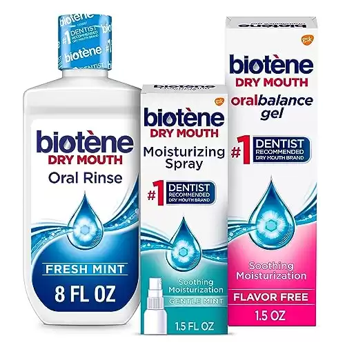 biotène Dry Mouth Management Oral Rinse, Dry Mouth Spray and Moisturizing Gel - 1 Kit